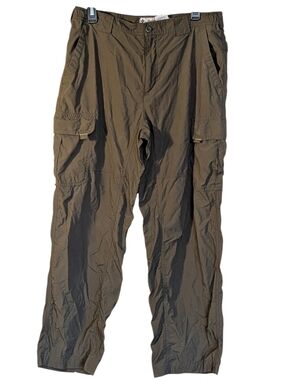 Men's Columbia Titanium Olive Cargo Pants M Utility Durable Ripstop Outdoor